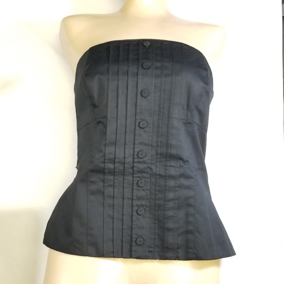 White House Black Market Tops - *CORSET* WHITE HOUSE BLACK MARKET (8) BLACK